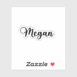 Megan Name - Handgeschriebene Kalligrafie Aufkleber