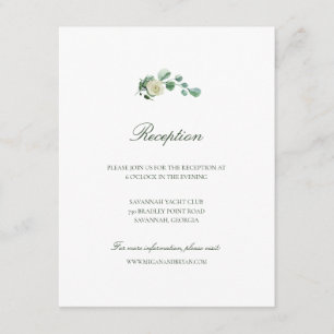 Megan Simple Greenerity Wedding Empfang Begleitkarte