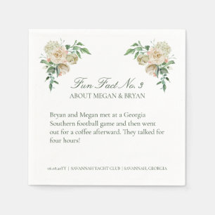 Megan Wedding Reception Spaß Fakten Nr. 3 Cocktail Serviette
