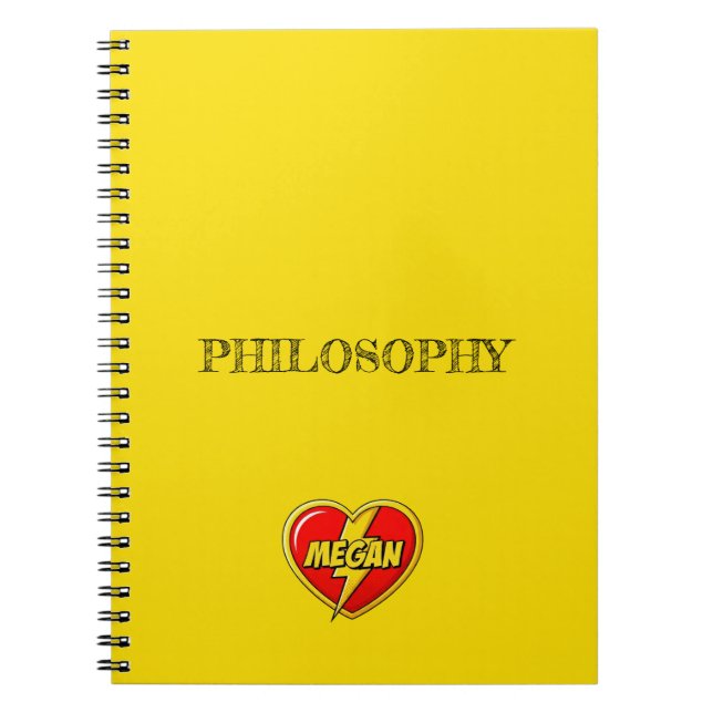Megan Yellow Notizblock (Vorderseite)