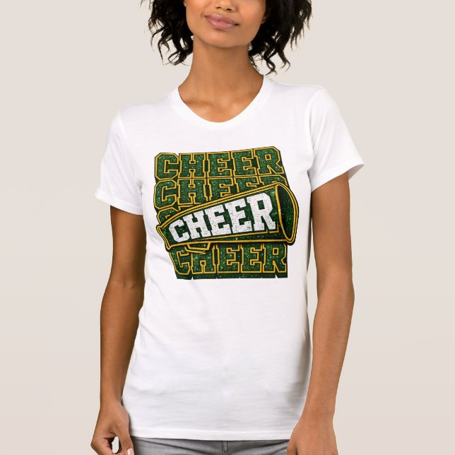 Megaphon Jubel Lustig Sport Cheerleader T-Shirt (Vorderseite)