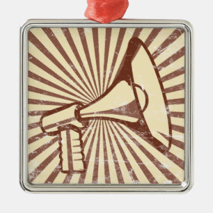 Megaphon Ornament Aus Metall