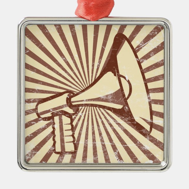 Megaphon Ornament Aus Metall (Vorne)