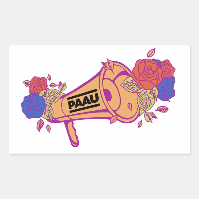 Megaphone-Logo (einfache Aufkleber) Rechteckiger Aufkleber (Vorderseite)