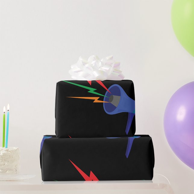 Megaphone Sound Waves Wrapping Paper Geschenkpapier (Von Creator hochgeladen)