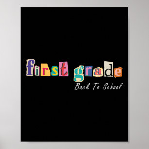 Megazine Letter Erste Klasse Lehrer Kinder Zurück Poster