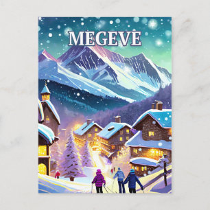 Megève: Elegante Alpine und Prestige Wintersport Postkarte