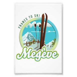 Megève-france-Ski-Logo Fotodruck