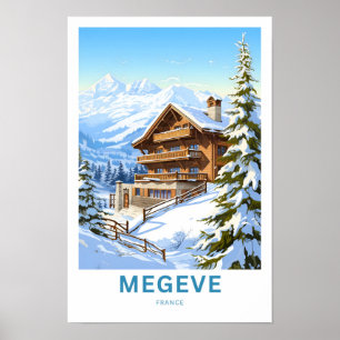 Megeve France Travel Print Poster