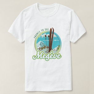 Megève Frankreich Ski Logo T-Shirt
