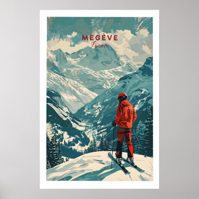 Megève Ski Poster - Frankreich 1 (Vorne)