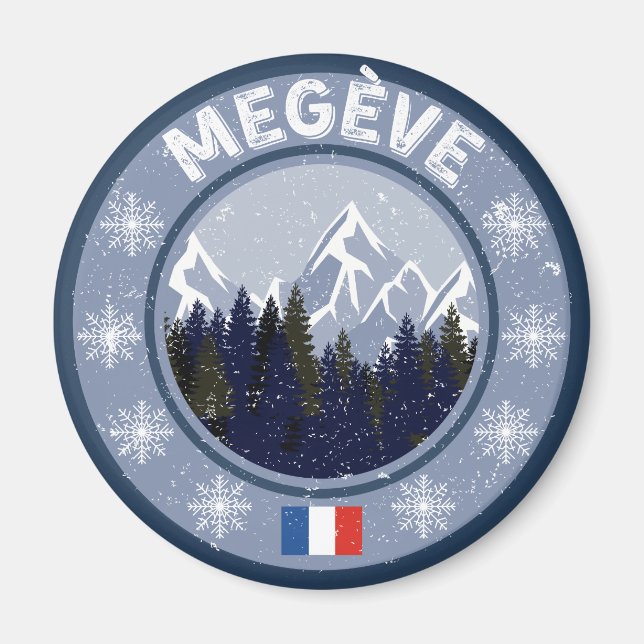Megève Skistation Magnet (Vorne)