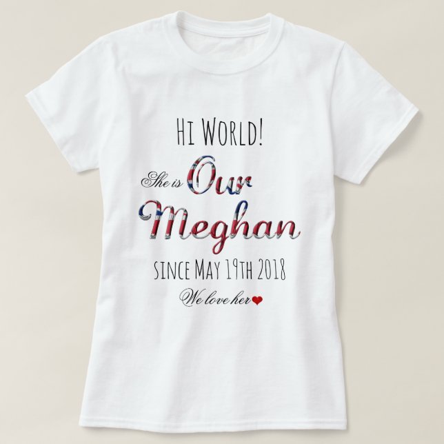 Meghan Markle Prince Harry Royal Wedding 19. Mai T-Shirt (Design vorne)