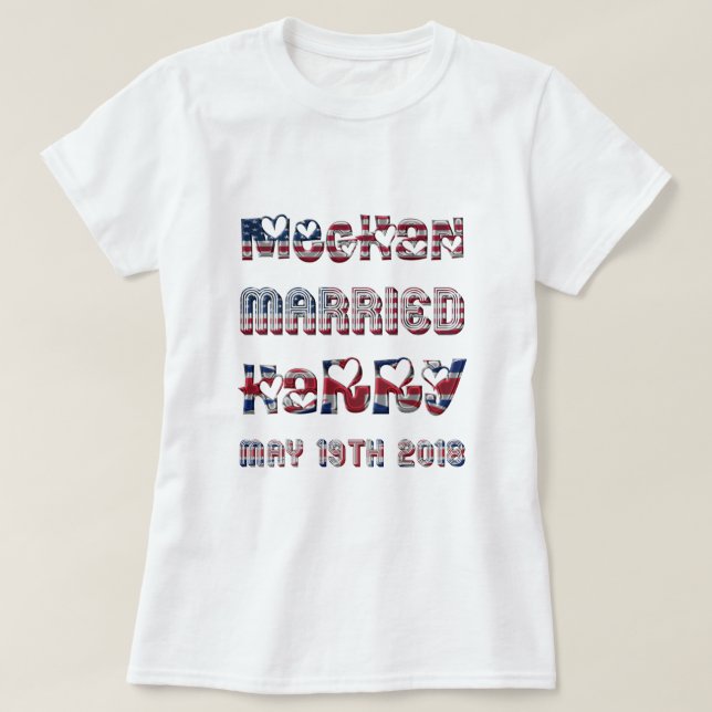 Meghan Markle Prince Harry Royal Wedding 19. Mai T-Shirt (Design vorne)