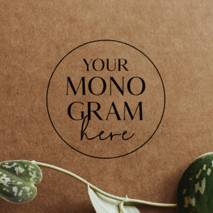 MEGHAN Monogramm Boho einfache Hochzeits-Stempel a Gummistempel