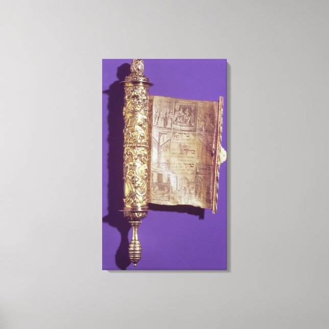 Megillah in einem Silberfall, Wien, c.1715 Leinwanddruck (Vorderseite)