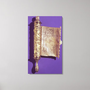 Megillah in einem Silberfall, Wien, c.1715 Leinwanddruck