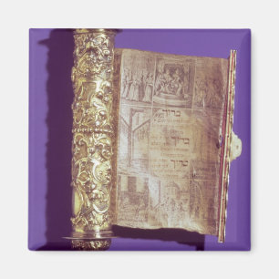 Megillah in einem silbernen Fall, Wien, c.1715 Magnet