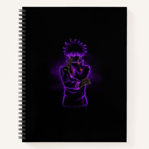 Megumi Fushiguro Anime Style Spiral Black Cover Notizbuch