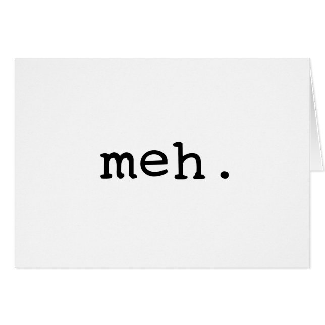 Meh. (Vorderseite (Horizontal))