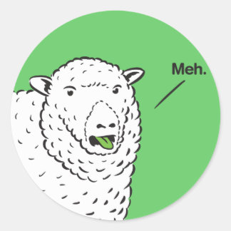 "Meh"-Aufkleber Runder Aufkleber