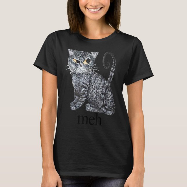 Meh Cat Tee für Katze (Vorderseite)