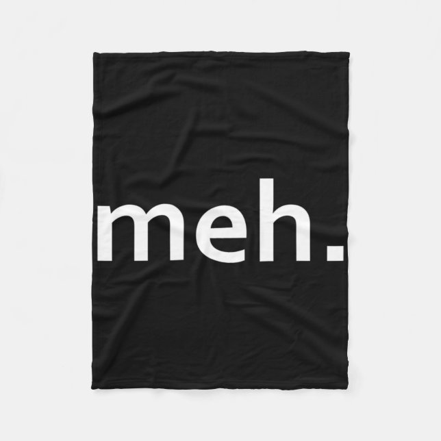 Meh. Funny Geek Cooles Videospiel Nerd1 Fleecedecke (Vorderseite)