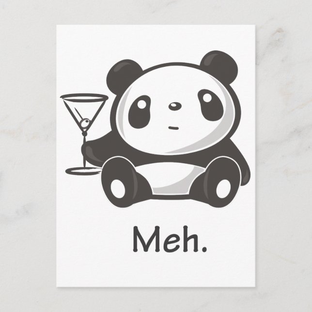 Meh Panda Postkarte (Vorderseite)