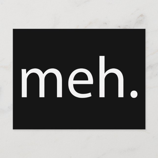 meh postkarte (Vorderseite)