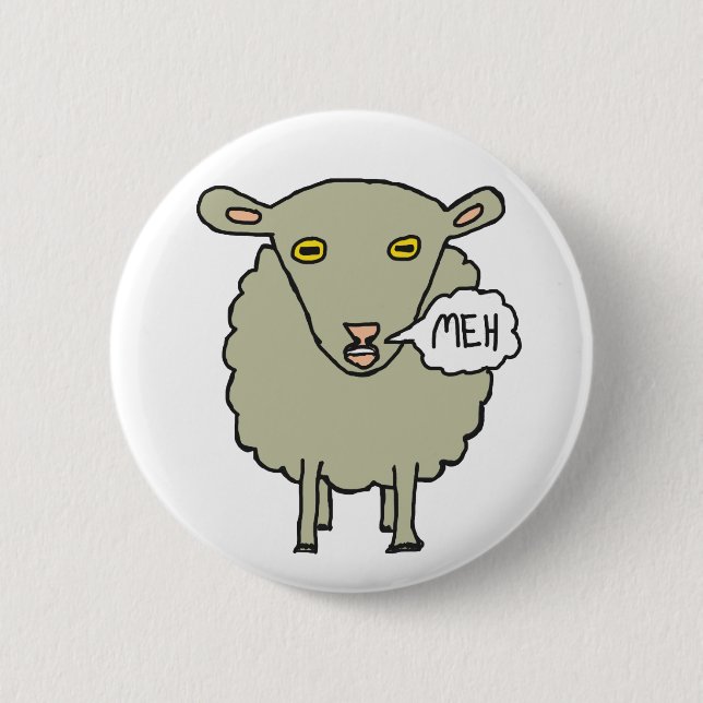 Meh Sheep Button (Vorderseite)