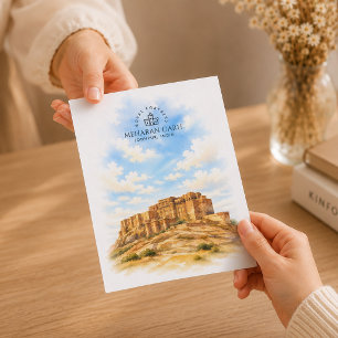 Meharan Garh Jodhpur Architektur Landschaft Feiertagspostkarte