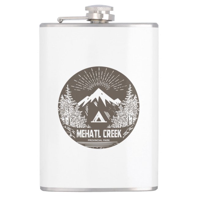 Mehatl Creek Provinzialpark Flachmann (Vorderseite)