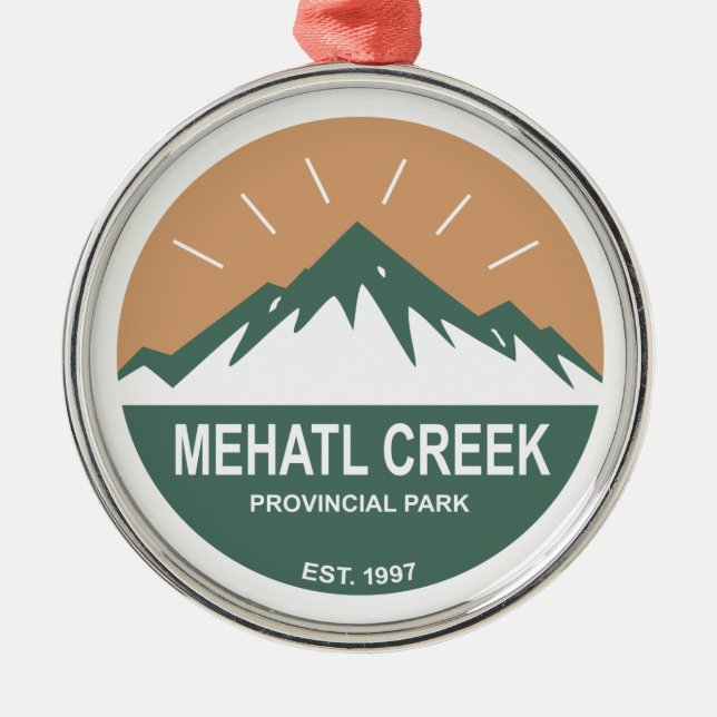 Mehatl Creek Provinzialpark Ornament Aus Metall (Vorne)
