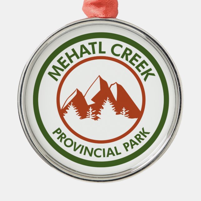 Mehatl Creek Provinzialpark Ornament Aus Metall (Vorne)