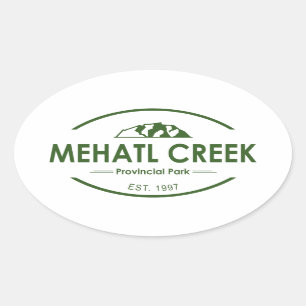 Mehatl Creek Provinzialpark Ovaler Aufkleber