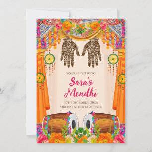 Mehendi-Einladung Digitale Mehndi-Einladung Einladung
