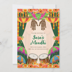 Mehendi-Einladung Digitale Mehndi-Einladung Einladung