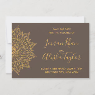 Mehendi Indische Hochzeit Save the date hamsa Henn