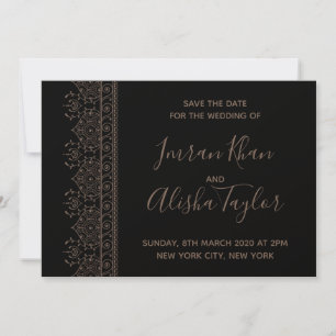 Mehendi Indische Hochzeit Save the Date Hamsa Henn