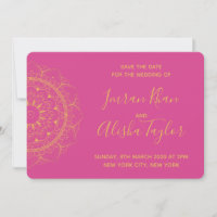 Mehendi Indische Hochzeit Save the Date Hamsa Henn