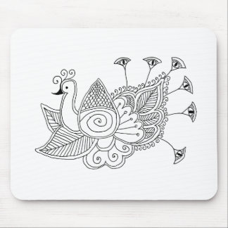 Mehendi Pfau Mousepad