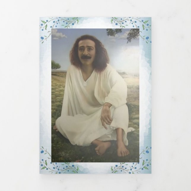 Meher Baba, Abgeschiedener Hügel, Samen von Liebe Dreifach Gefaltete Ankündigung (Cover)
