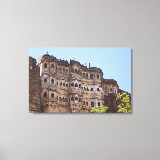 Meherangarh, das Majestic Fort, Jodhpur, Leinwanddruck (Vorderseite)