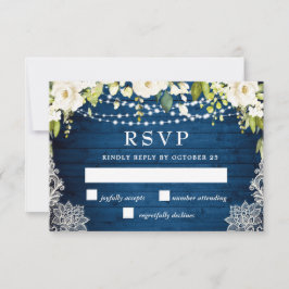 MEHL AUSWAHL Elegante Rosen Rustikale Hochzeit RSVP Karte