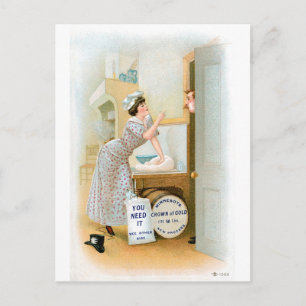 Mehl Bäckerei Vintage Lebensmittelwerbung Kunst Postkarte