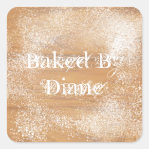 Mehl für Bäckereien auf der Zerspanung Quadratischer Aufkleber