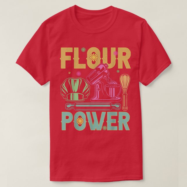 Mehl Power Brot Backen Gewürzgebäck T-Shirt (Design vorne)