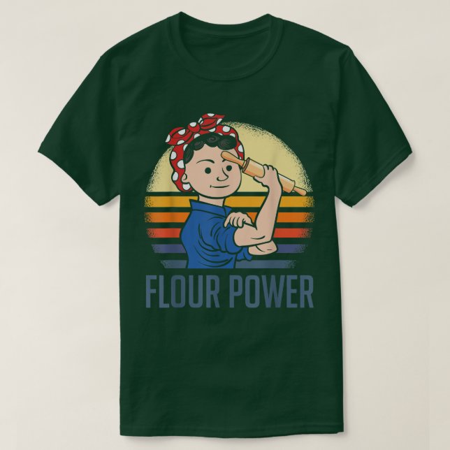 Mehl Power Funny Baking Mama Bäcker T-Shirt (Design vorne)