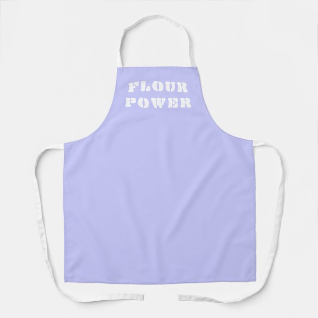 Mehl Power Pastel Periwinkle Lila Schürze (Vorderseite)