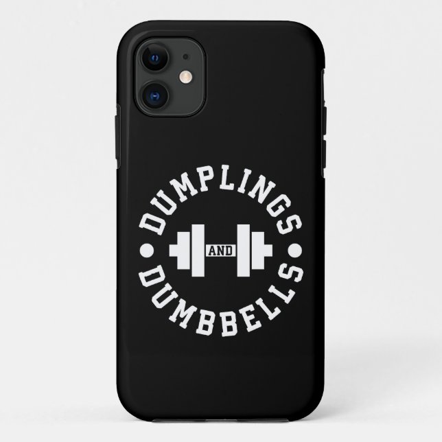 Mehlklöße und Dumbbells - sperrig seiend - lustige Case-Mate iPhone Hülle (Rückseite)